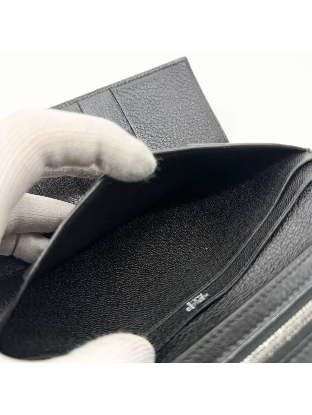 Hermes Bearn Dupri Chevre Trifold Wallet Black